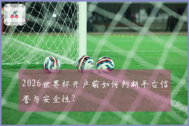 2026世界杯开户前如何判断平台信誉与安全性？