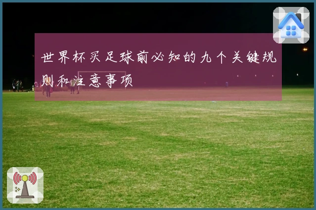 世界杯买足球前必知的九个关键规则和注意事项